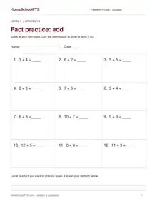 Actual practice page from Level 1