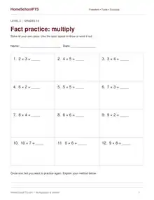 Actual practice page from Level 2